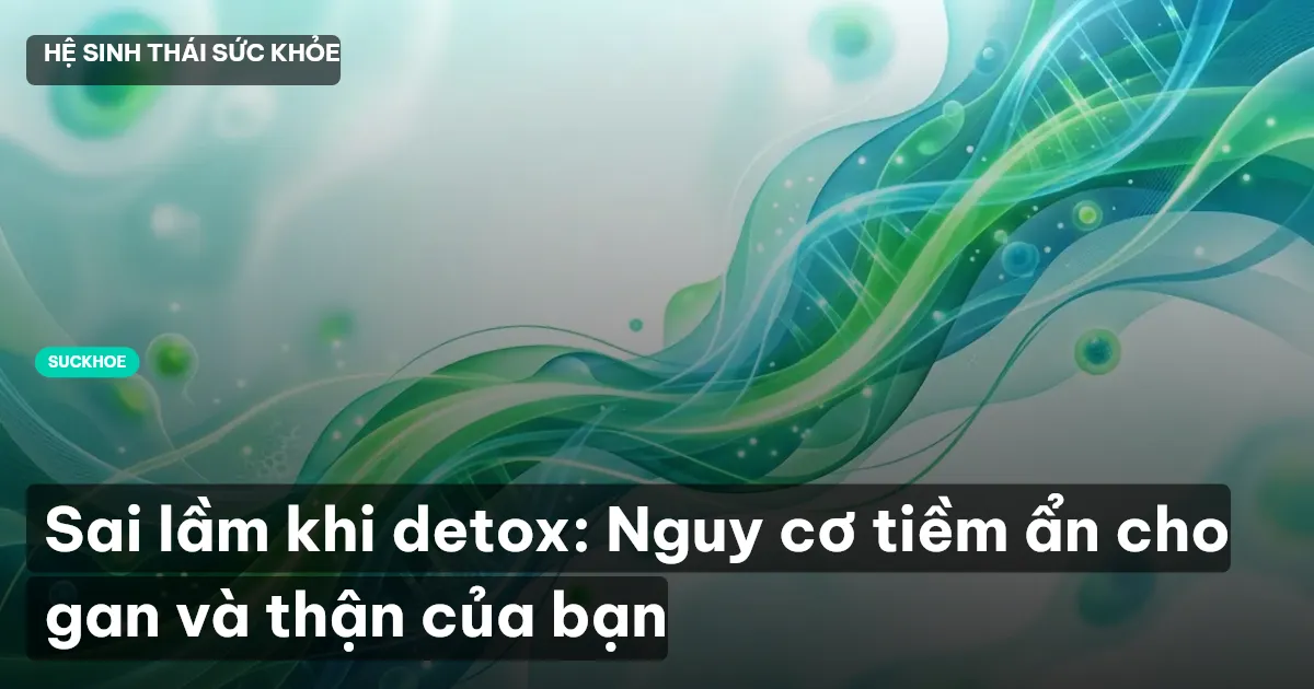 Sai lầm khi detox: Nguy cơ tiềm ẩn cho gan và thận của bạn
