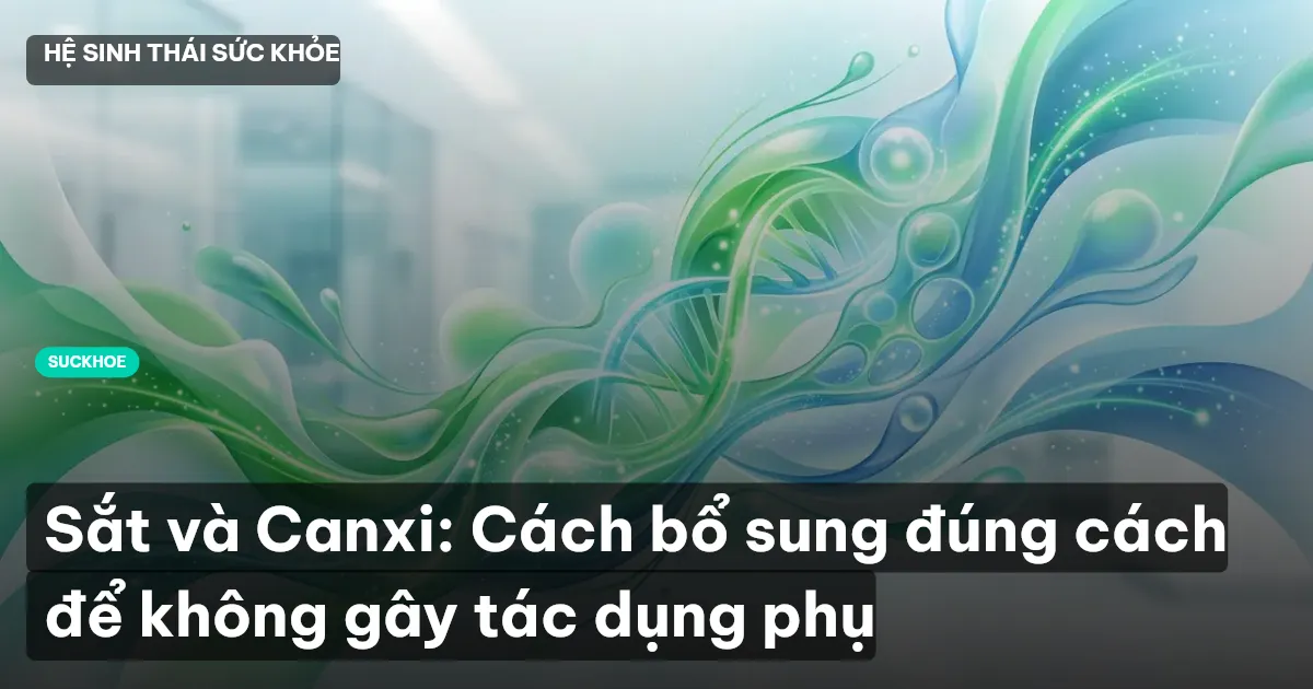 Sắt và Canxi: Cách bổ sung đúng cách để không gây tác dụng phụ