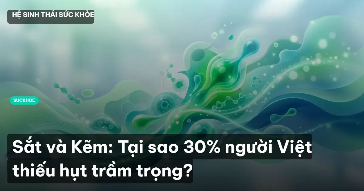 Sắt và Kẽm: Tại sao 30% người Việt thiếu hụt trầm trọng?