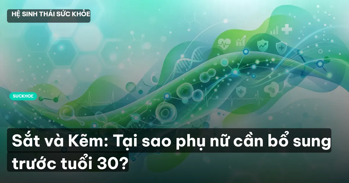 Sắt và Kẽm: Tại sao phụ nữ cần bổ sung trước tuổi 30?