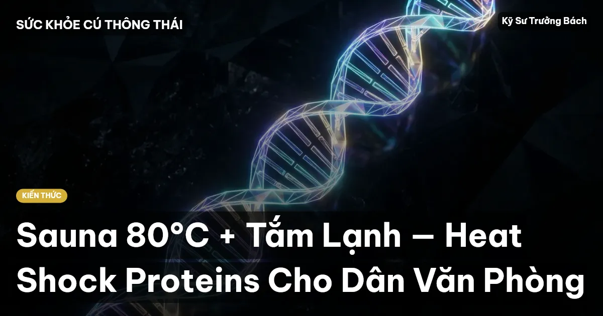 Sauna 80°C + Tắm Lạnh — Heat Shock Proteins Cho Dân Văn Phòng