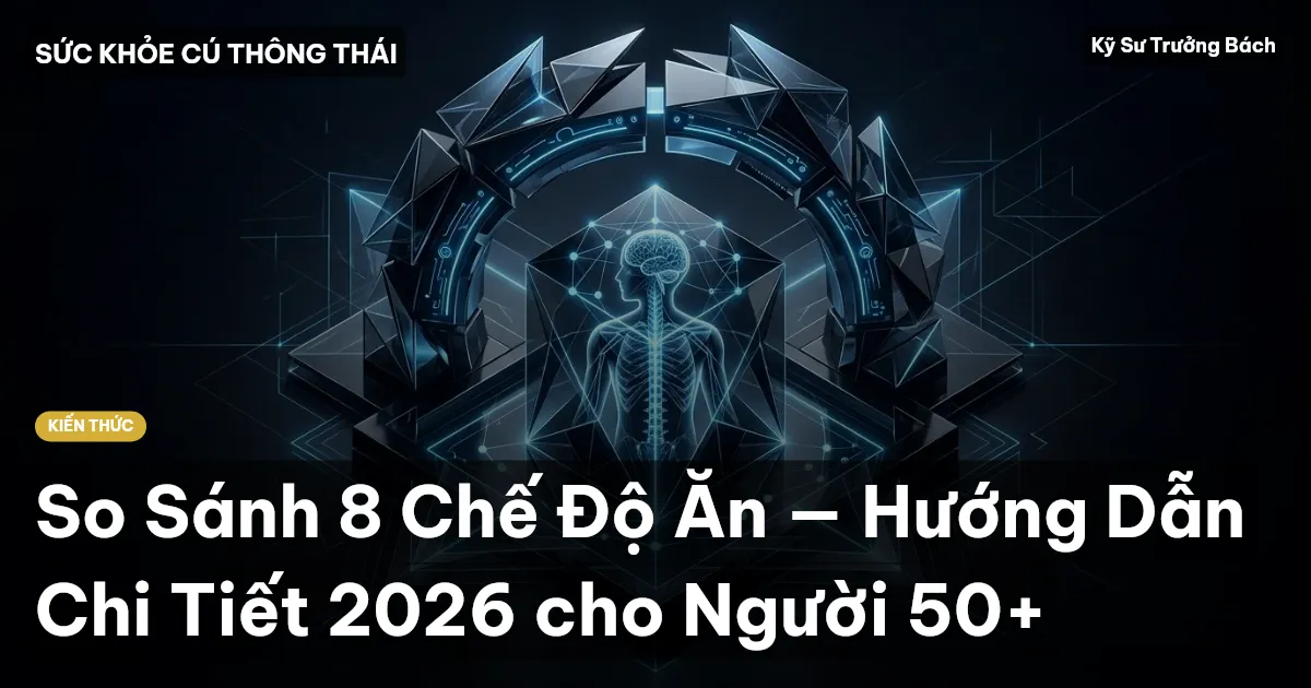 So Sánh 8 Chế Độ Ăn — Hướng Dẫn Chi Tiết 2026 cho Người 50+