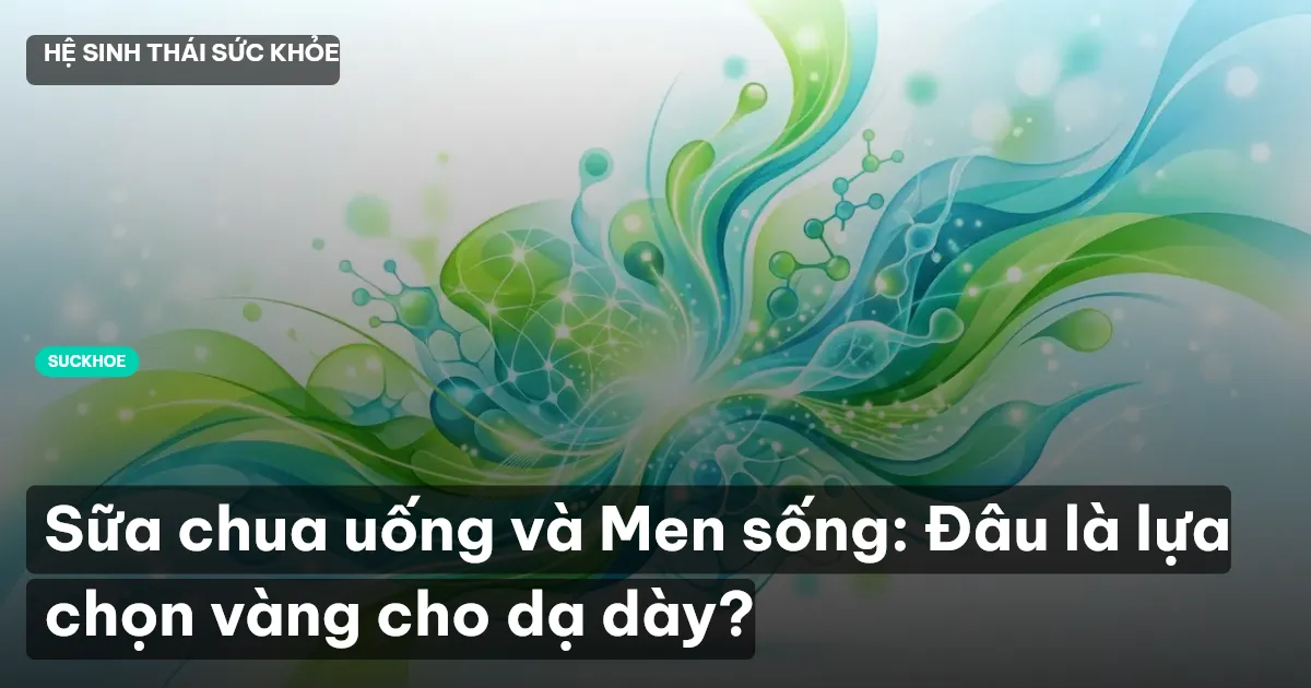 Sữa chua uống và Men sống: Đâu là lựa chọn vàng cho dạ dày?