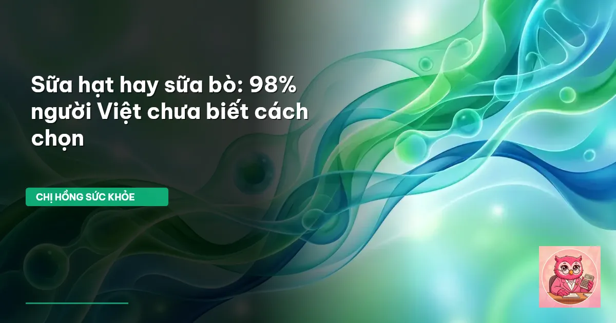 sữa hạt hay sữa bò