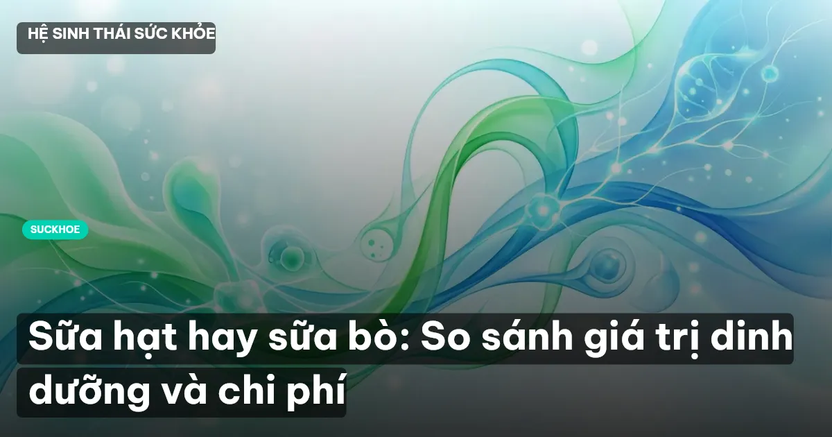 Sữa hạt hay sữa bò: So sánh giá trị dinh dưỡng và chi phí