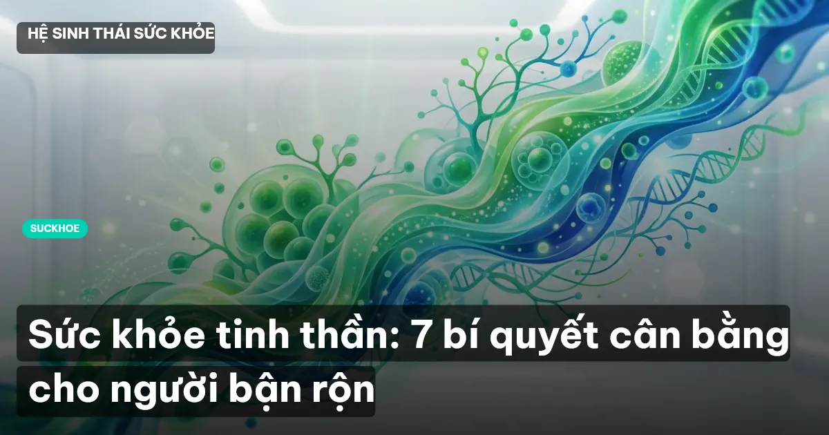 Sức khỏe tinh thần: 7 bí quyết cân bằng cho người bận rộn