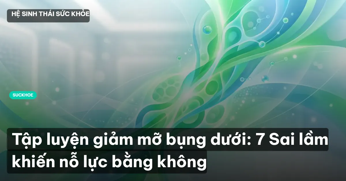 Tập luyện giảm mỡ bụng dưới: 7 Sai lầm khiến nỗ lực bằng không