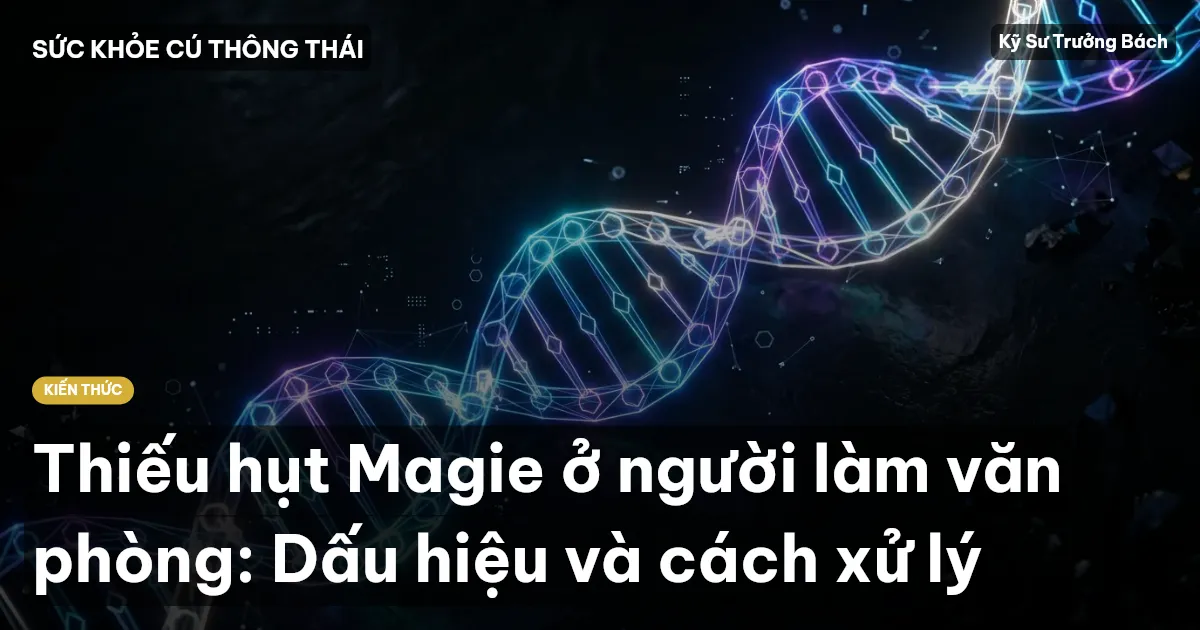 Thiếu hụt Magie ở người làm văn phòng: Dấu hiệu và cách xử lý
