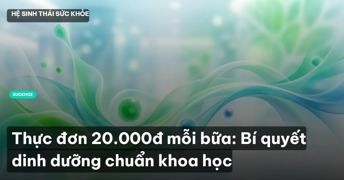 Thực đơn 20.000đ mỗi bữa: Bí quyết dinh dưỡng chuẩn khoa học