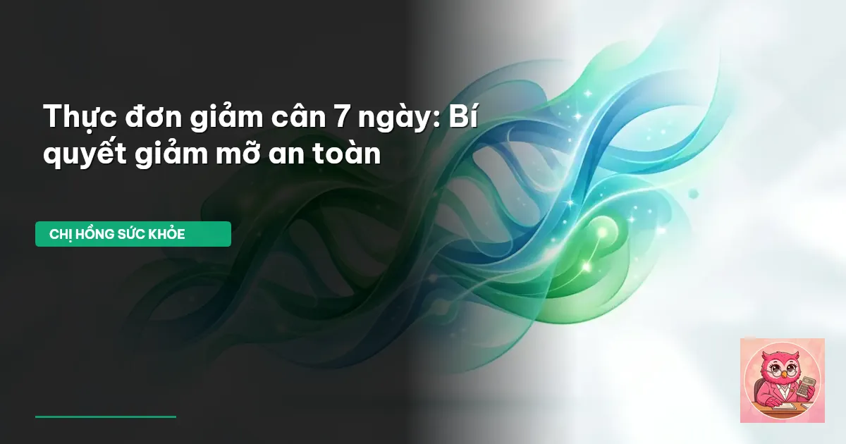 thực đơn giảm cân