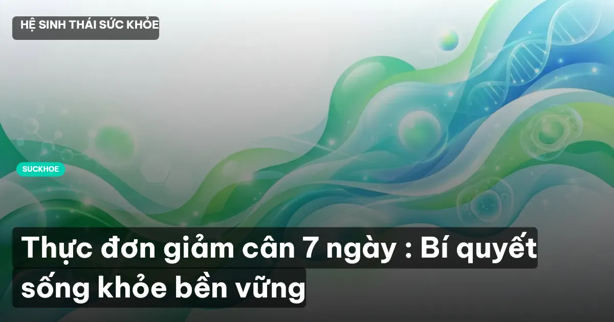 thực đơn giảm cân