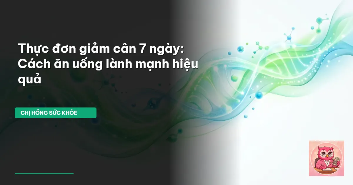 thực đơn giảm cân