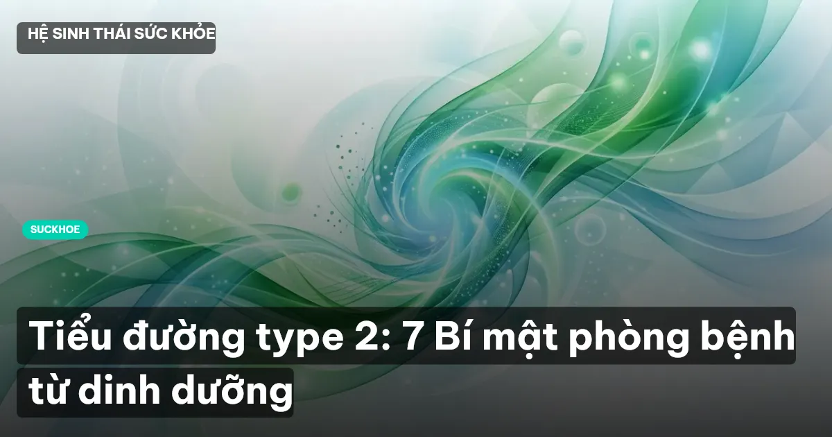 Tiểu đường type 2: 7 Bí mật phòng bệnh từ dinh dưỡng