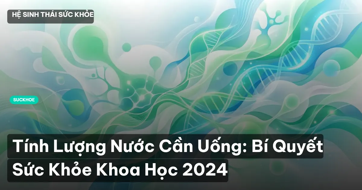 Tính Lượng Nước Cần Uống: Bí Quyết Sức Khỏe Khoa Học 2024