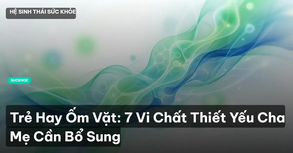Trẻ Hay Ốm Vặt: 7 Vi Chất Thiết Yếu Cha Mẹ Cần Bổ Sung