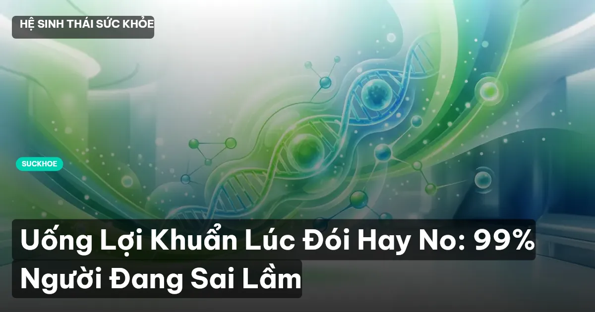 Uống Lợi Khuẩn Lúc Đói Hay No: 99% Người Đang Sai Lầm