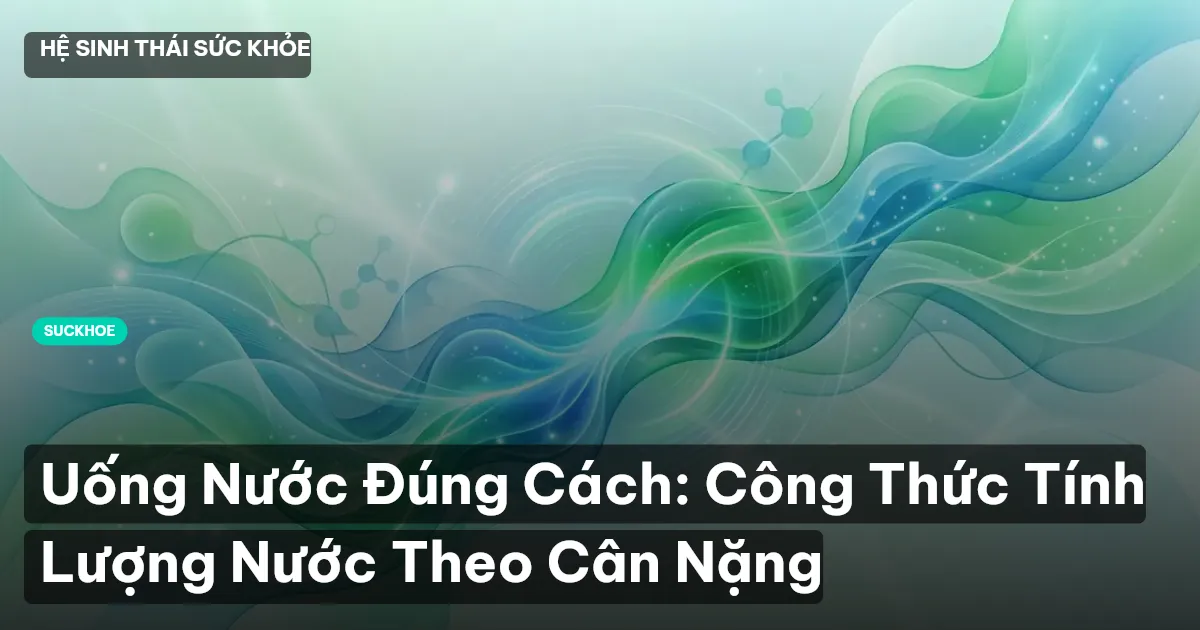 Uống Nước Đúng Cách: Công Thức Tính Lượng Nước Theo Cân Nặng