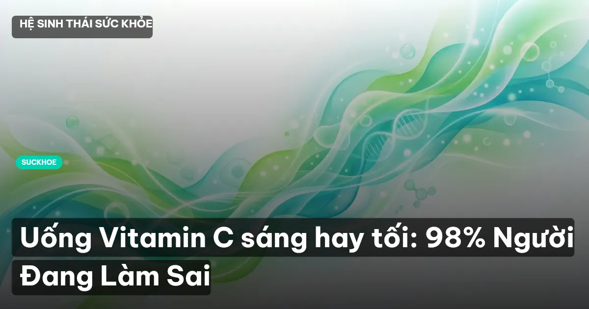 Uống Vitamin C sáng hay tối: 98% Người Đang Làm Sai