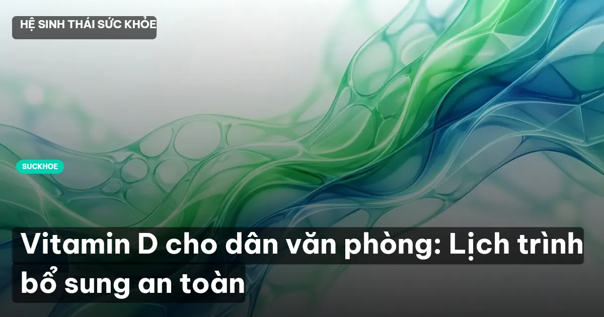 Vitamin D cho dân văn phòng: Lịch trình bổ sung an toàn