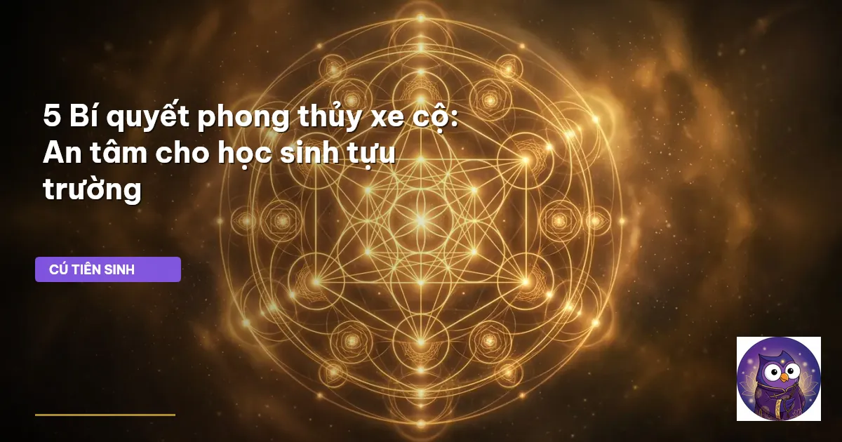 phong thủy xe cộ