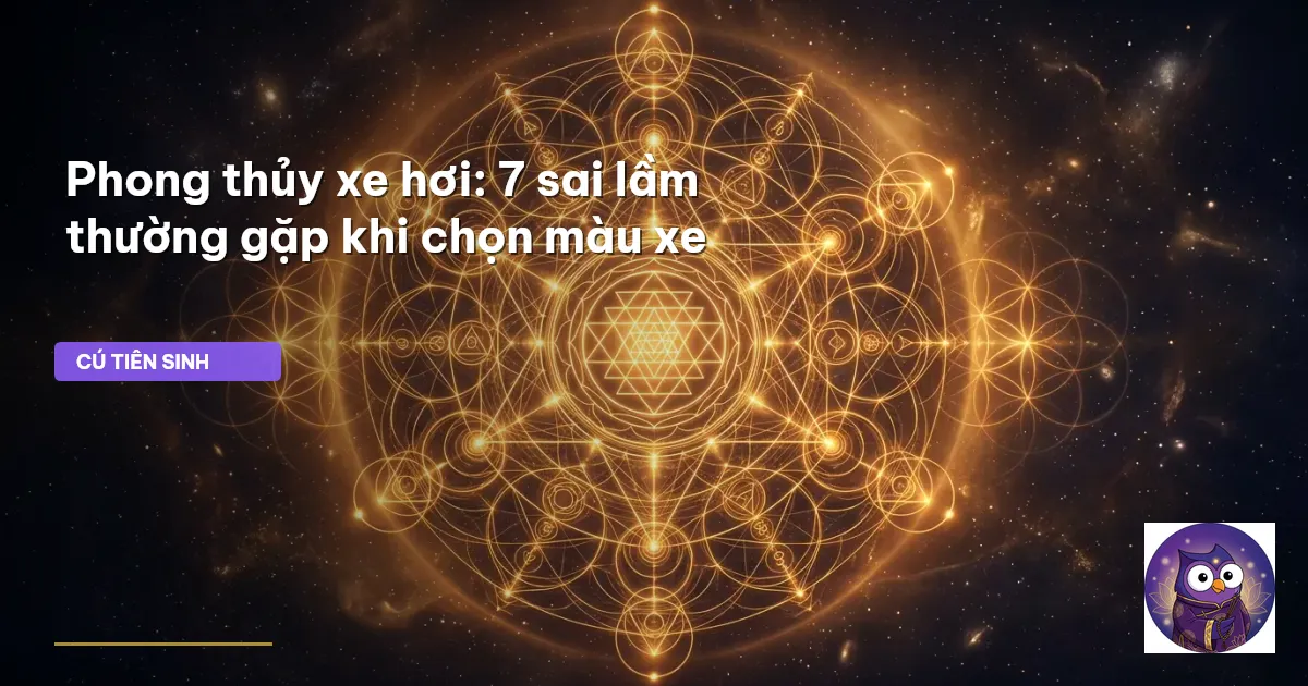phong thủy xe hơi màu hợp mệnh