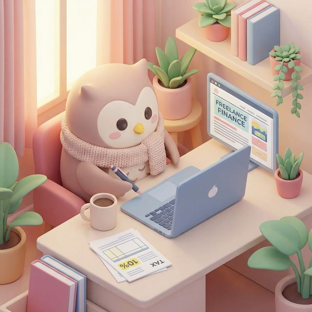 Minh họa mẹ làm freelancer và nộp thuế khấu trừ 10%