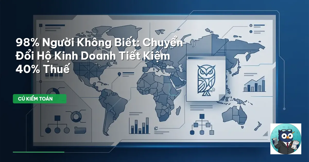 98% Người Không Biết: Chuyển Đổi Hộ Kinh Doanh Tiết Kiệm 40% Thuế