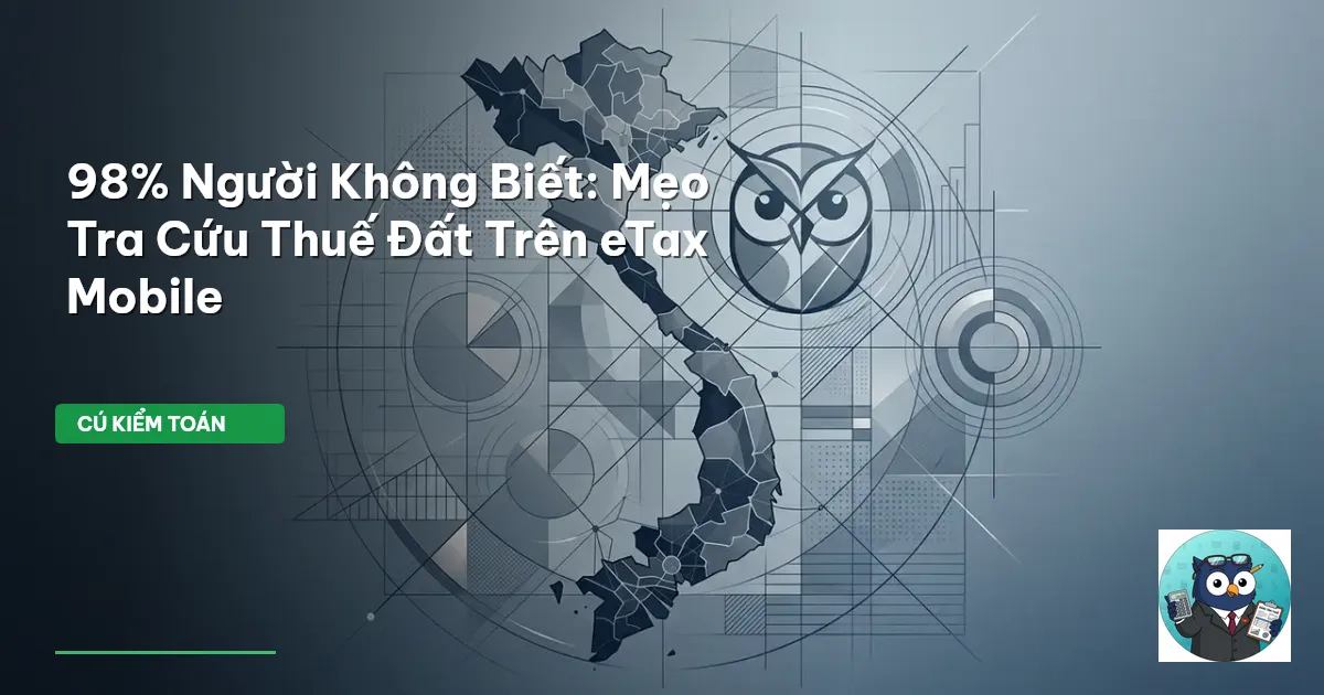 98% Người Không Biết: Mẹo Tra Cứu Thuế Đất Trên eTax Mobile