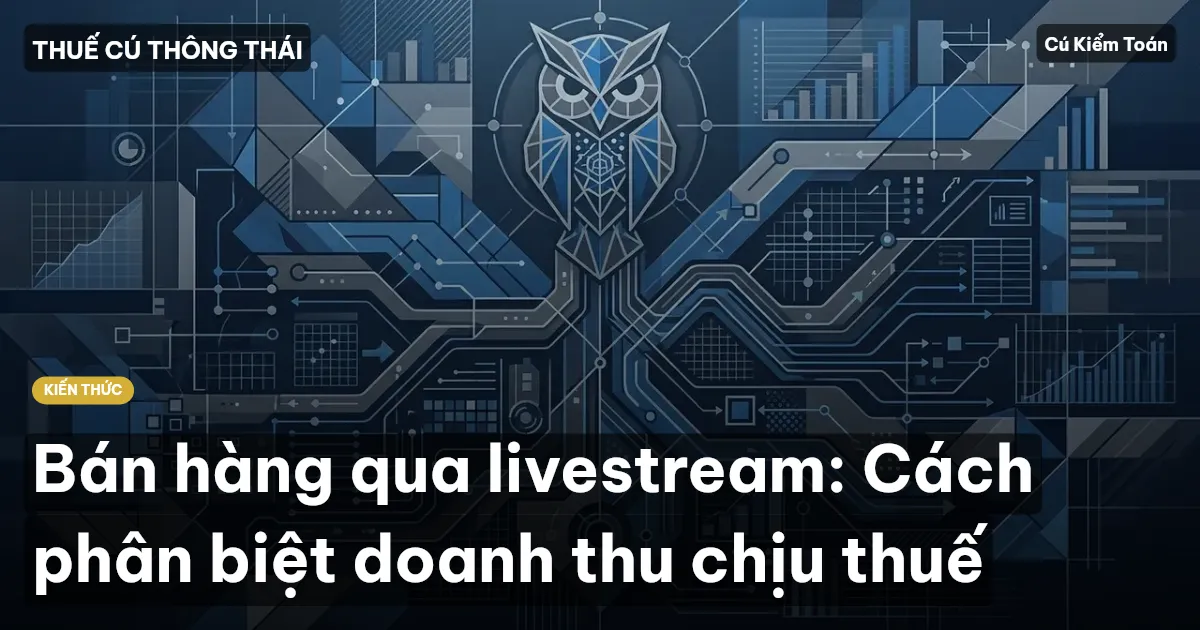 Bán hàng qua livestream: Cách phân biệt doanh thu chịu thuế