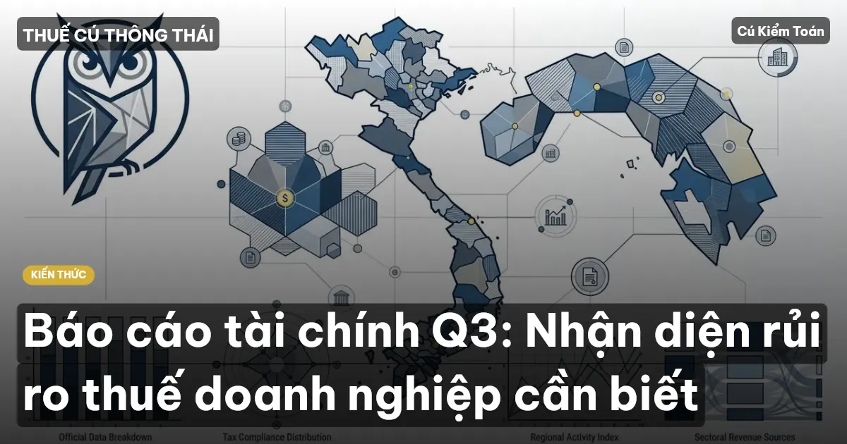 Báo cáo tài chính Q3: Nhận diện rủi ro thuế doanh nghiệp cần biết