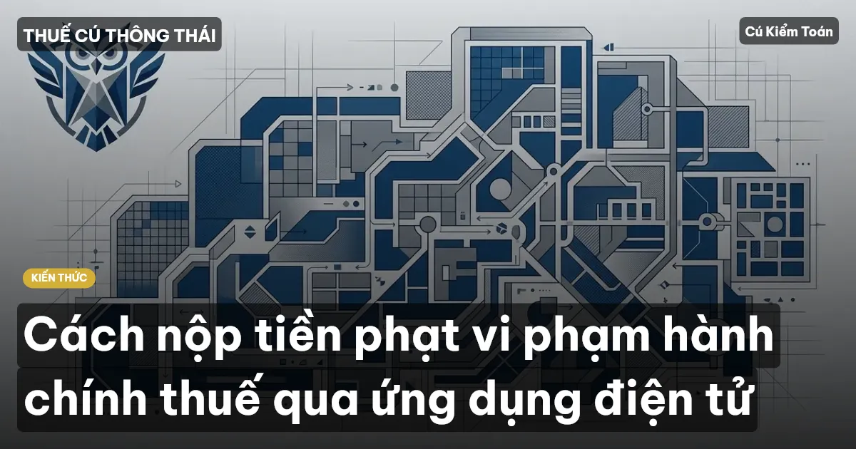 Cách nộp tiền phạt vi phạm hành chính thuế qua ứng dụng điện tử