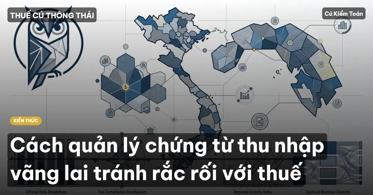 Cách quản lý chứng từ thu nhập vãng lai tránh rắc rối với thuế