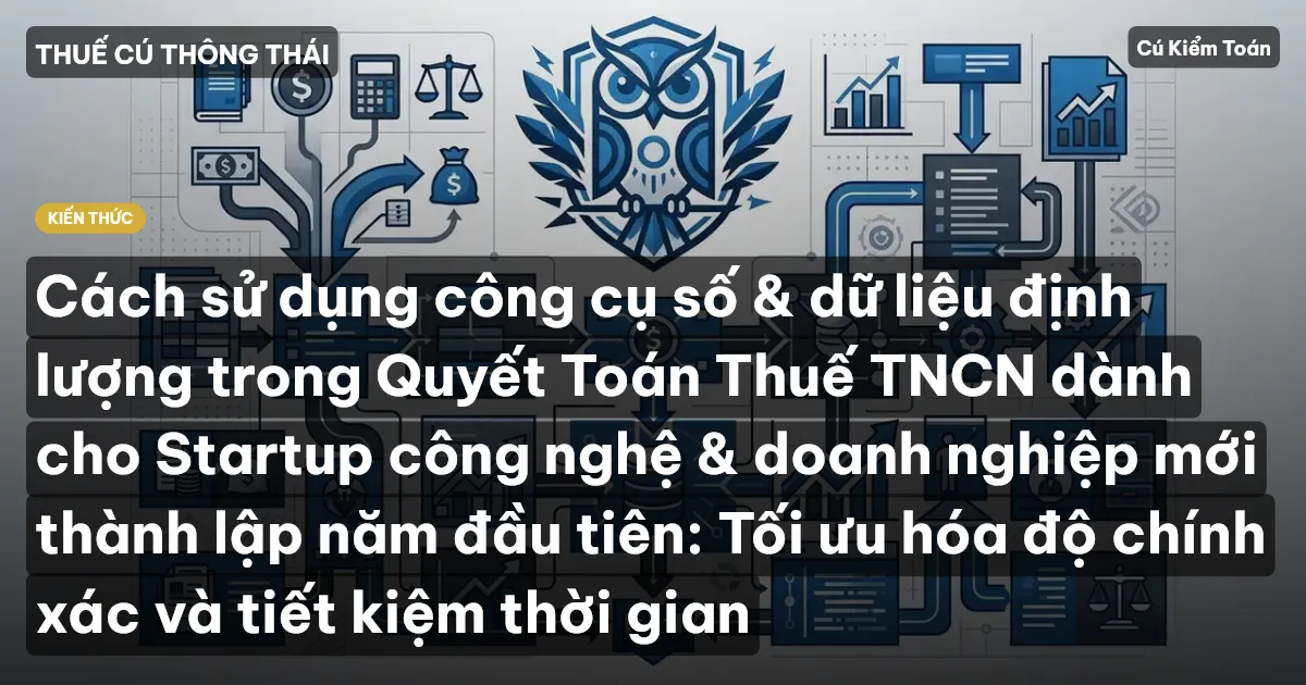 Cách sử dụng công cụ số & dữ liệu định lượng trong Quyết Toán Thuế TNCN dành cho Startup công nghệ & doanh nghiệp mới thành lập năm đầu tiên: Tối ưu hóa độ chính xác và tiết kiệm thời gian
