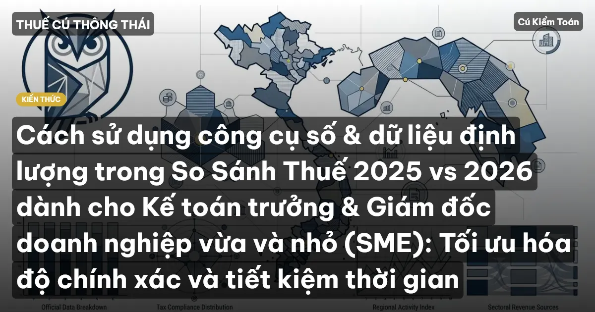 Cách sử dụng công cụ số & dữ liệu định lượng trong So Sánh Thuế 2025 vs 2026 dành cho Kế toán trưởng & Giám đốc doanh nghiệp vừa và nhỏ (SME): Tối ưu hóa độ chính xác và tiết kiệm thời gian