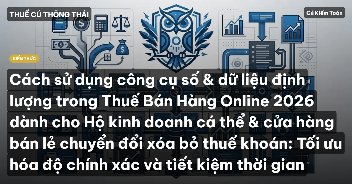 Cách sử dụng công cụ số & dữ liệu định lượng trong Thuế Bán Hàng Online 2026 dành cho Hộ kinh doanh cá thể & cửa hàng bán lẻ chuyển đổi xóa bỏ thuế khoán: Tối ưu hóa độ chính xác và tiết kiệm thời gian