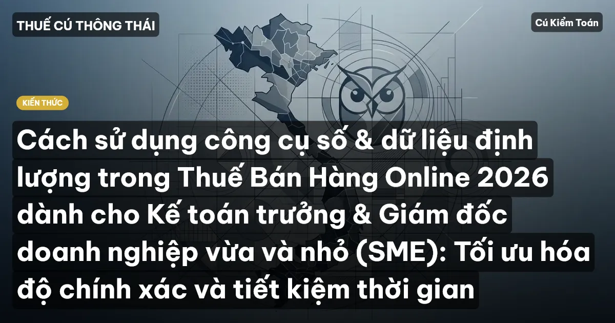 Cách sử dụng công cụ số & dữ liệu định lượng trong Thuế Bán Hàng Online 2026 dành cho Kế toán trưởng & Giám đốc doanh nghiệp vừa và nhỏ (SME): Tối ưu hóa độ chính xác và tiết kiệm thời gian