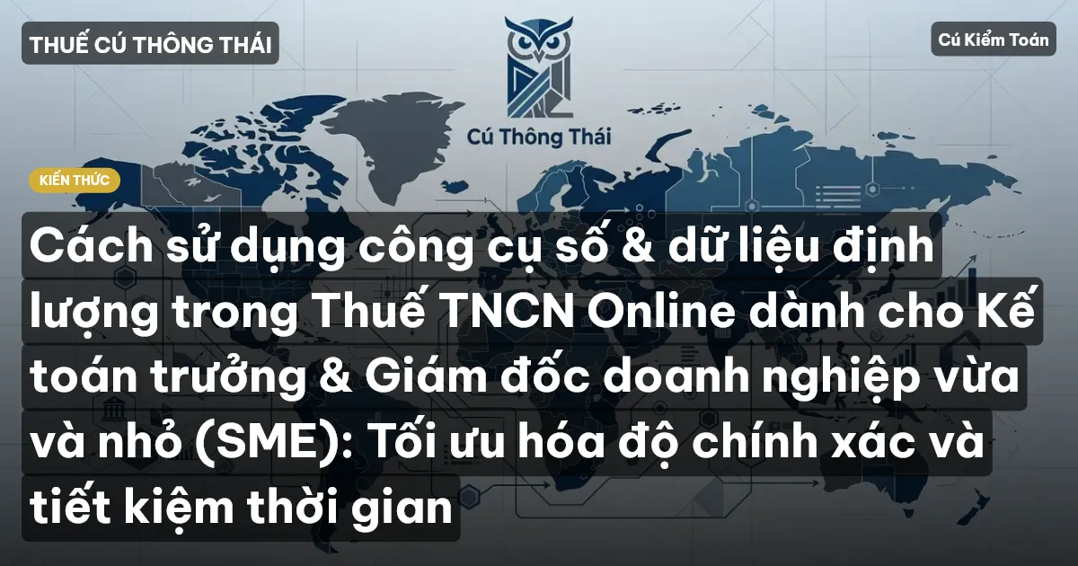 Cách sử dụng công cụ số & dữ liệu định lượng trong Thuế TNCN Online dành cho Kế toán trưởng & Giám đốc doanh nghiệp vừa và nhỏ (SME): Tối ưu hóa độ chính xác và tiết kiệm thời gian