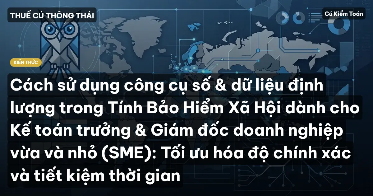 Cách sử dụng công cụ số & dữ liệu định lượng trong Tính Bảo Hiểm Xã Hội dành cho Kế toán trưởng & Giám đốc doanh nghiệp vừa và nhỏ (SME): Tối ưu hóa độ chính xác và tiết kiệm thời gian