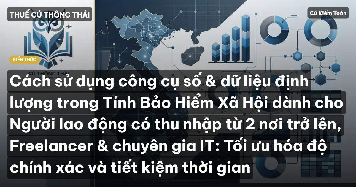 Cách sử dụng công cụ số & dữ liệu định lượng trong Tính Bảo Hiểm Xã Hội dành cho Người lao động có thu nhập từ 2 nơi trở lên, Freelancer & chuyên gia IT: Tối ưu hóa độ chính xác và tiết kiệm thời gian
