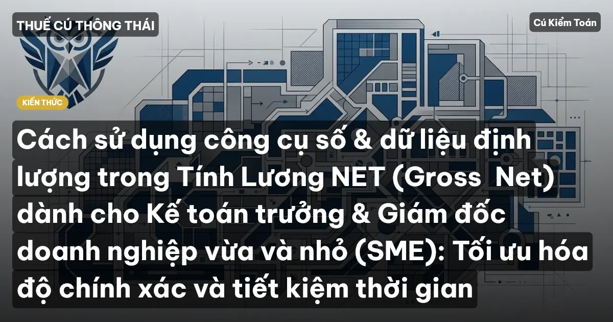 Cách sử dụng công cụ số & dữ liệu định lượng trong Tính Lương NET (Gross→Net) dành cho Kế toán trưởng & Giám đốc doanh nghiệp vừa và nhỏ (SME): Tối ưu hóa độ chính xác và tiết kiệm thời gian