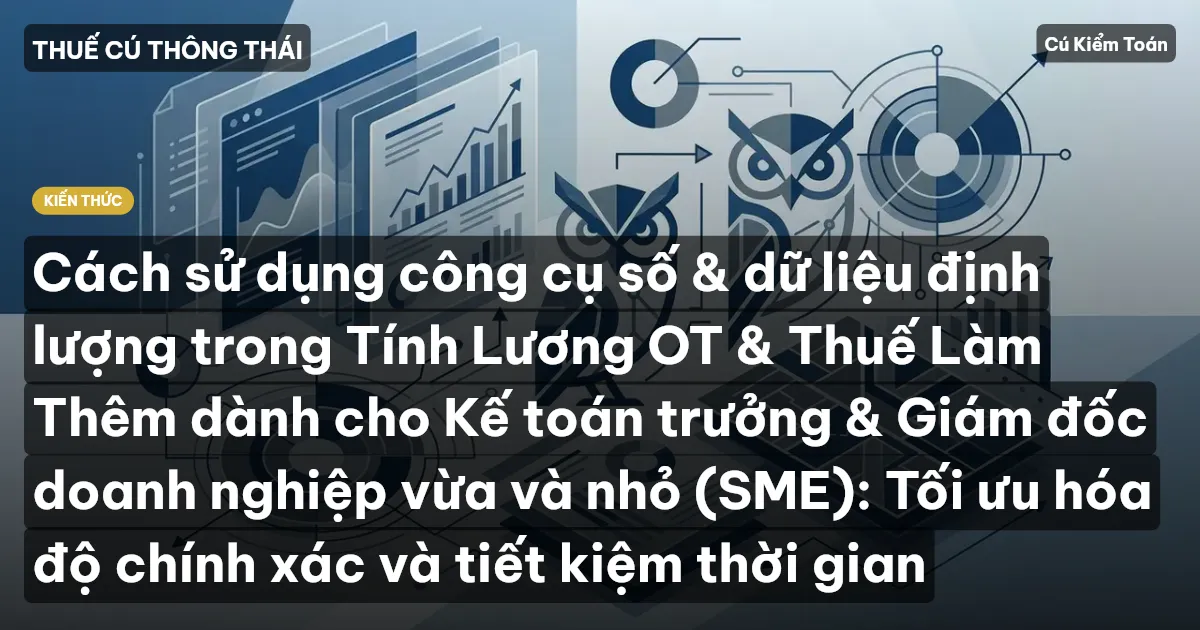 Cách sử dụng công cụ số & dữ liệu định lượng trong Tính Lương OT & Thuế Làm Thêm dành cho Kế toán trưởng & Giám đốc doanh nghiệp vừa và nhỏ (SME): Tối ưu hóa độ chính xác và tiết kiệm thời gian