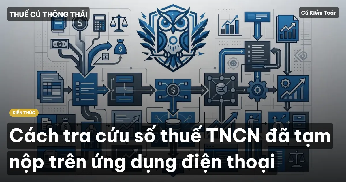 Cách tra cứu số thuế TNCN đã tạm nộp trên ứng dụng điện thoại