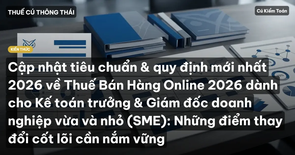 Cập nhật tiêu chuẩn & quy định mới nhất 2026 về Thuế Bán Hàng Online 2026 dành cho Kế toán trưởng & Giám đốc doanh nghiệp vừa và nhỏ (SME): Những điểm thay đổi cốt lõi cần nắm vững