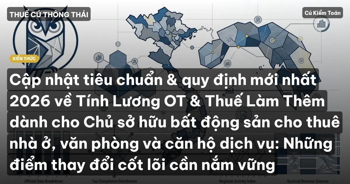 Cập nhật tiêu chuẩn & quy định mới nhất 2026 về Tính Lương OT & Thuế Làm Thêm dành cho Chủ sở hữu bất động sản cho thuê nhà ở, văn phòng và căn hộ dịch vụ: Những điểm thay đổi cốt lõi cần nắm vững
