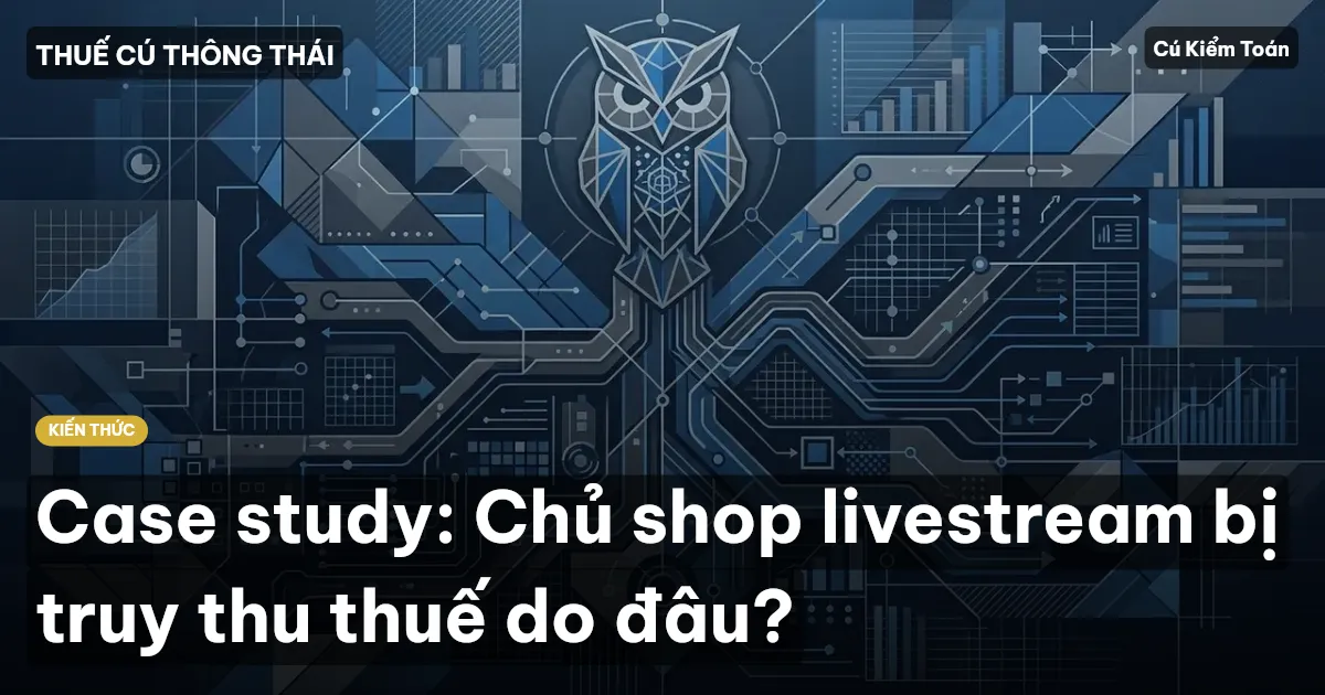 Case study: Chủ shop livestream bị truy thu thuế do đâu?