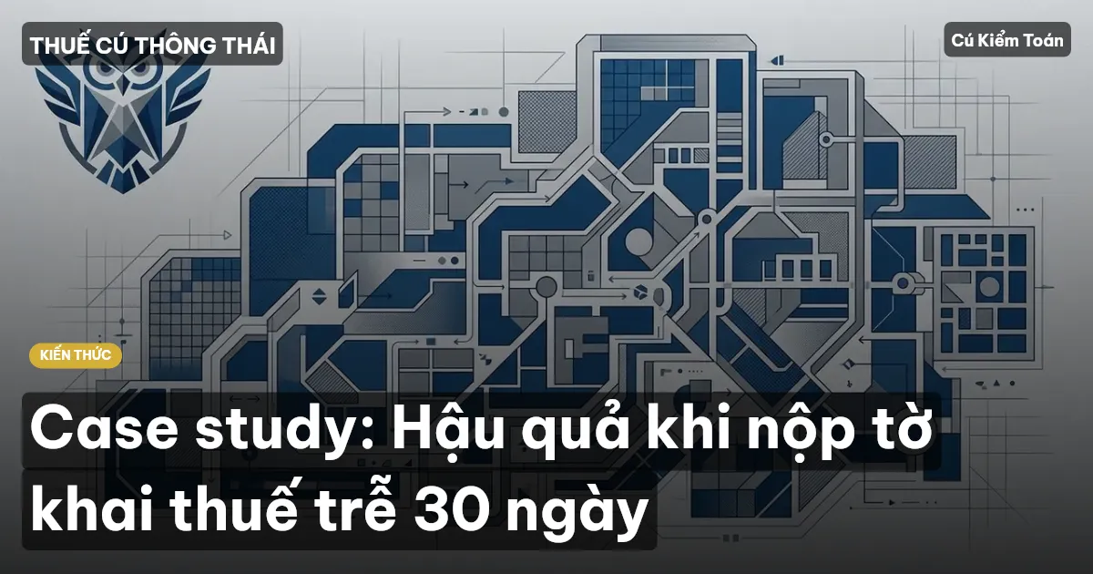 Case study: Hậu quả khi nộp tờ khai thuế trễ 30 ngày