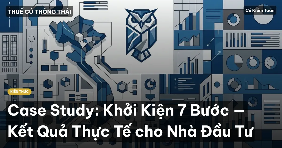 Case Study: Khởi Kiện 7 Bước — Kết Quả Thực Tế cho Nhà Đầu Tư