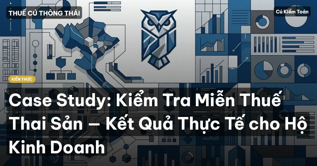 Case Study: Kiểm Tra Miễn Thuế Thai Sản — Kết Quả Thực Tế cho Hộ Kinh Doanh