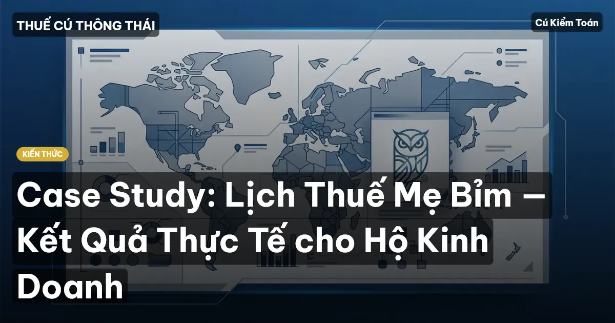 Case Study: Lịch Thuế Mẹ Bỉm — Kết Quả Thực Tế cho Hộ Kinh Doanh