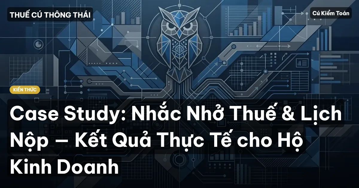 Case Study: Nhắc Nhở Thuế & Lịch Nộp — Kết Quả Thực Tế cho Hộ Kinh Doanh